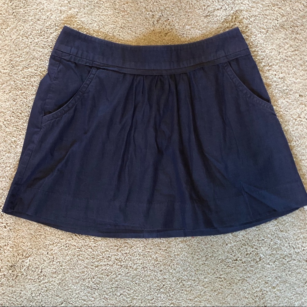 J. Crew denim look skirt with pockets size 0